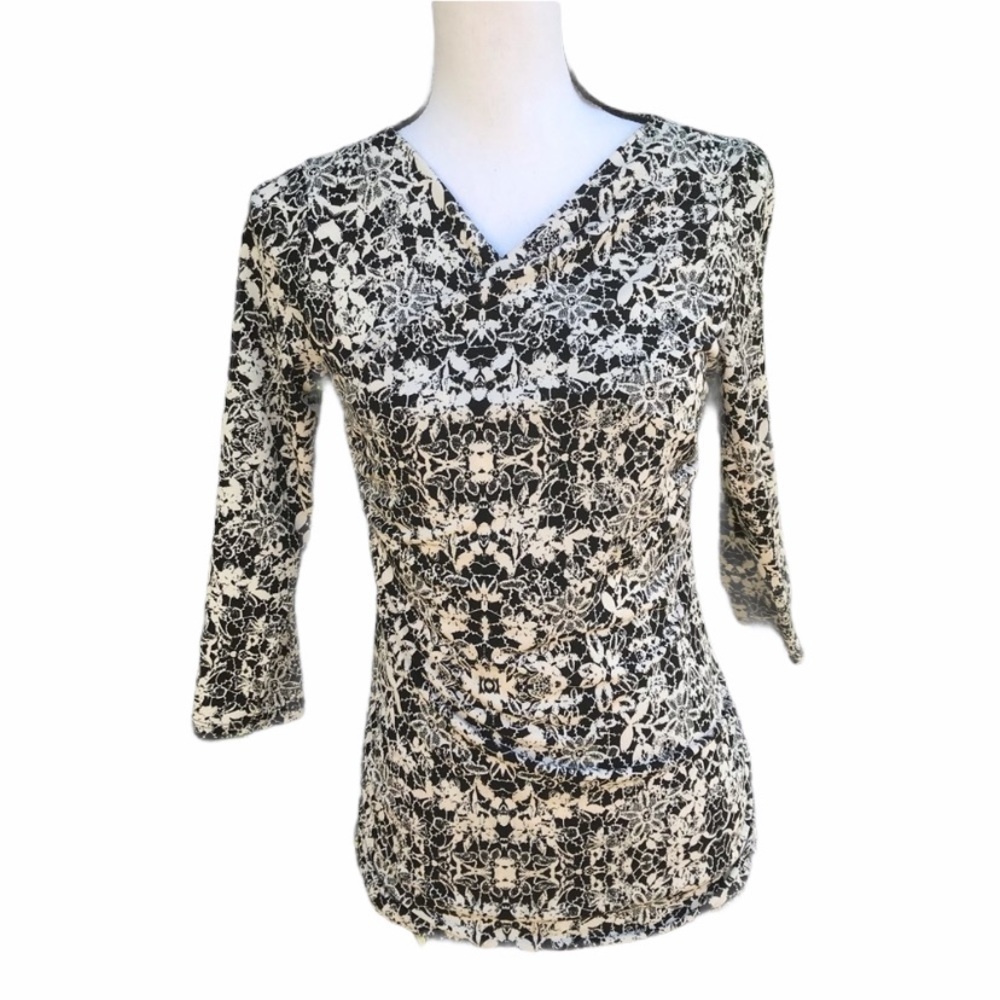 Vince Camuto Black and White Top Size S